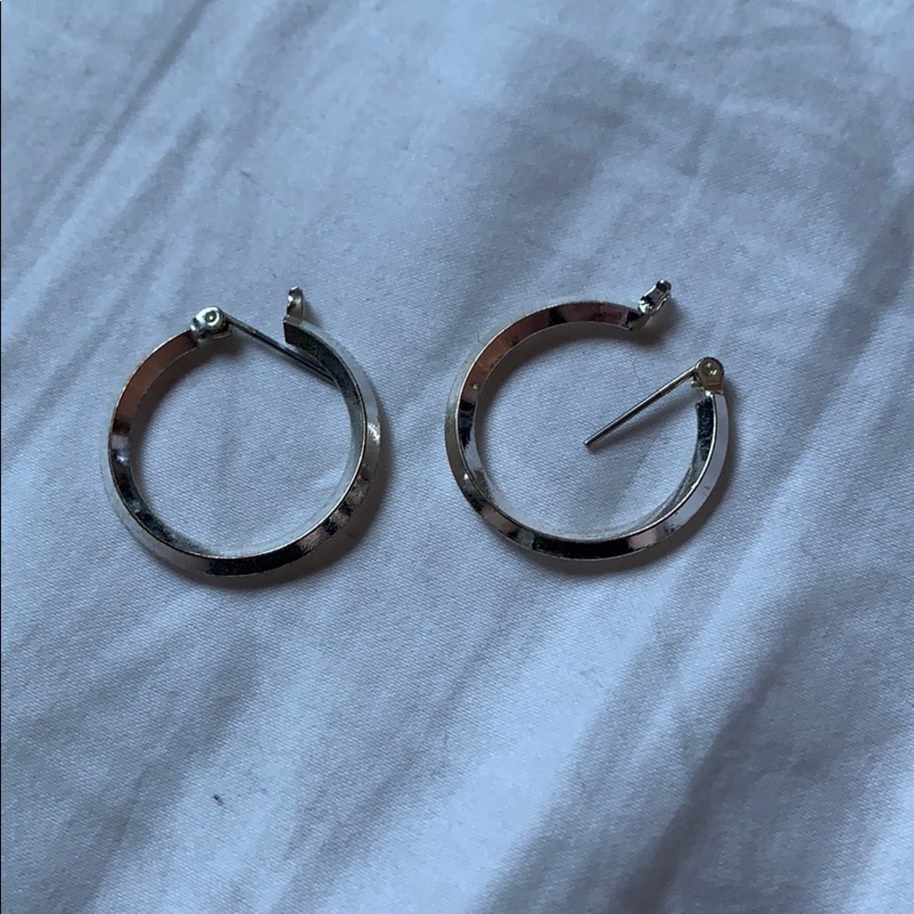Silver hoops